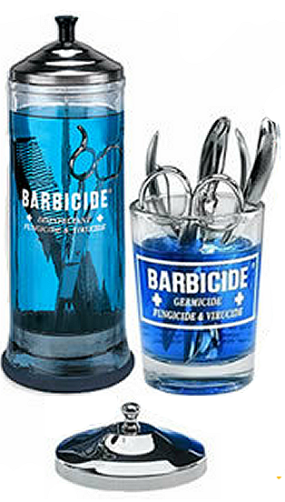 Barbicide Jar - 3 1/2" Tall - Click Image to Close